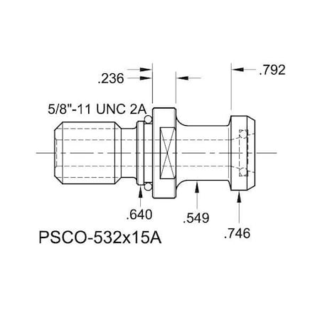 Tj Davies Co Coolant Through Retention Knob PSCO-532X15A